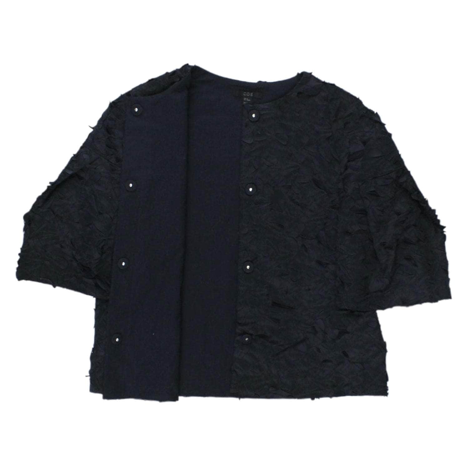 COS Black Laser Cut & Stitch Top