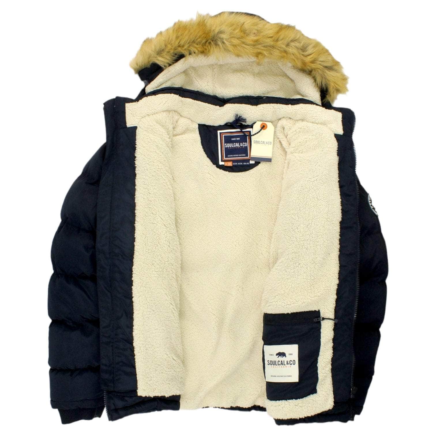 SOULCAL & CO Navy Fleece Lined Jacket