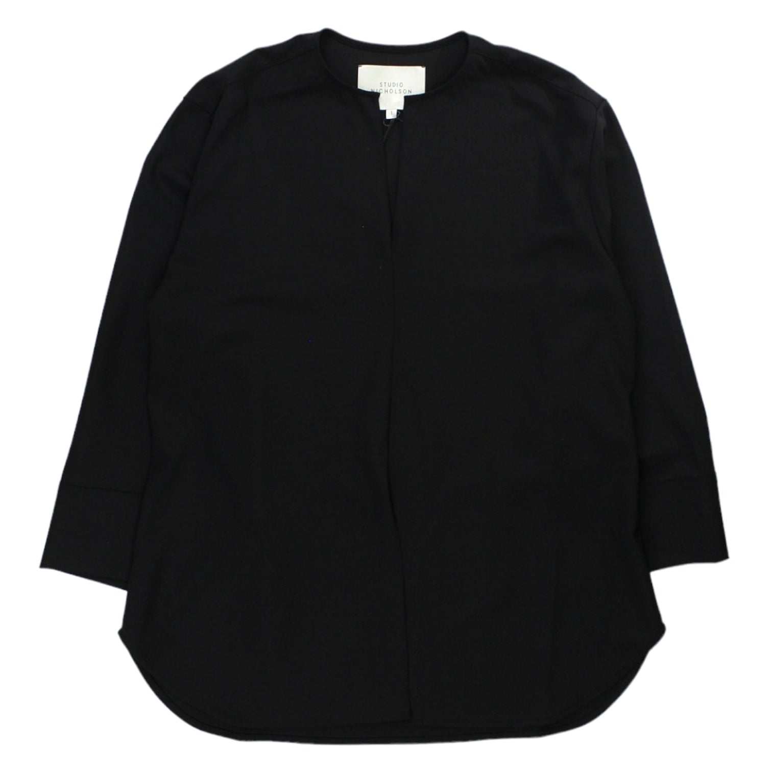 Studio Nicholson Black Split Sleeve Top
