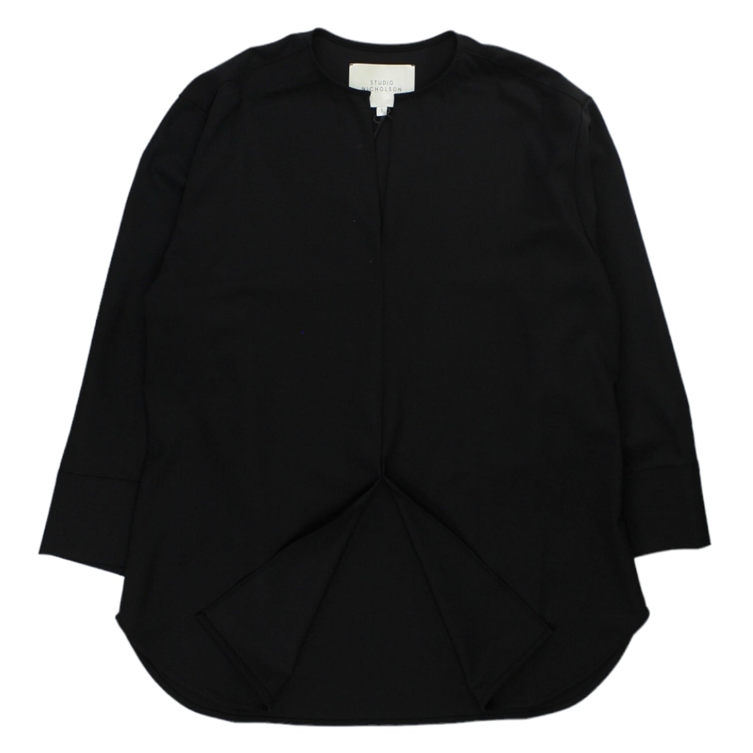Studio Nicholson Black Split Sleeve Top
