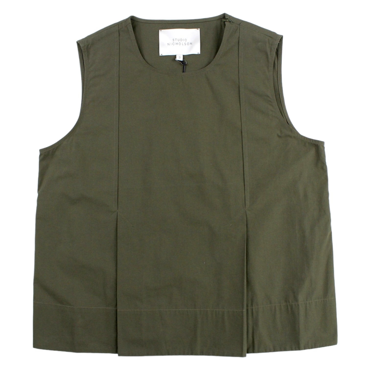 Studio Nicholson Olive Twist Pleat Top