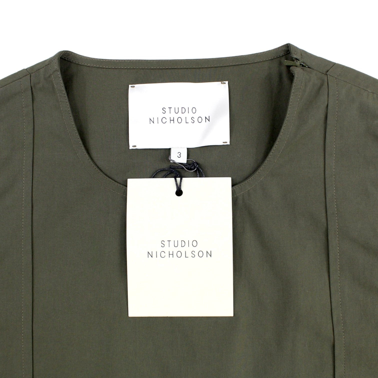 Studio Nicholson Olive Twist Pleat Top