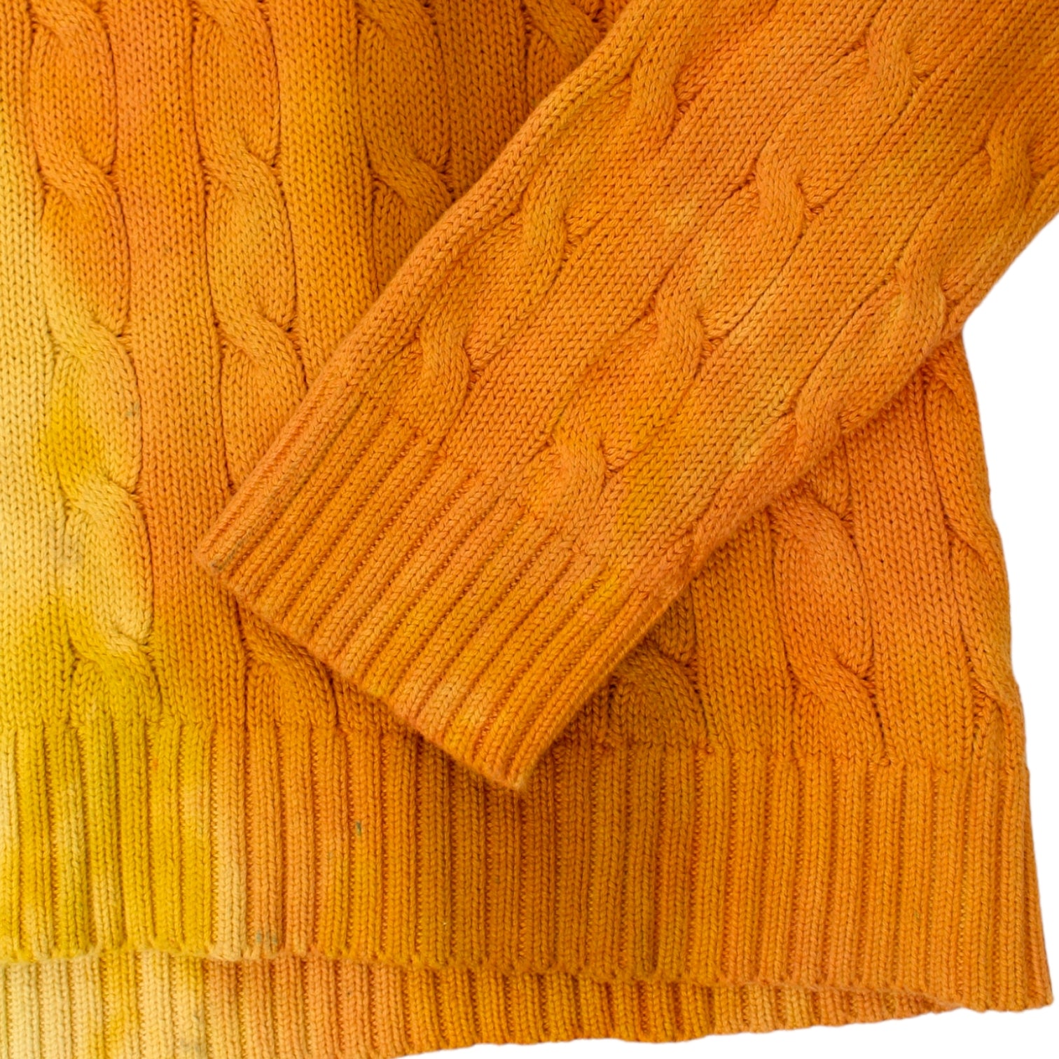 Again & Again For Crisis Orange Cable Knit Jumper