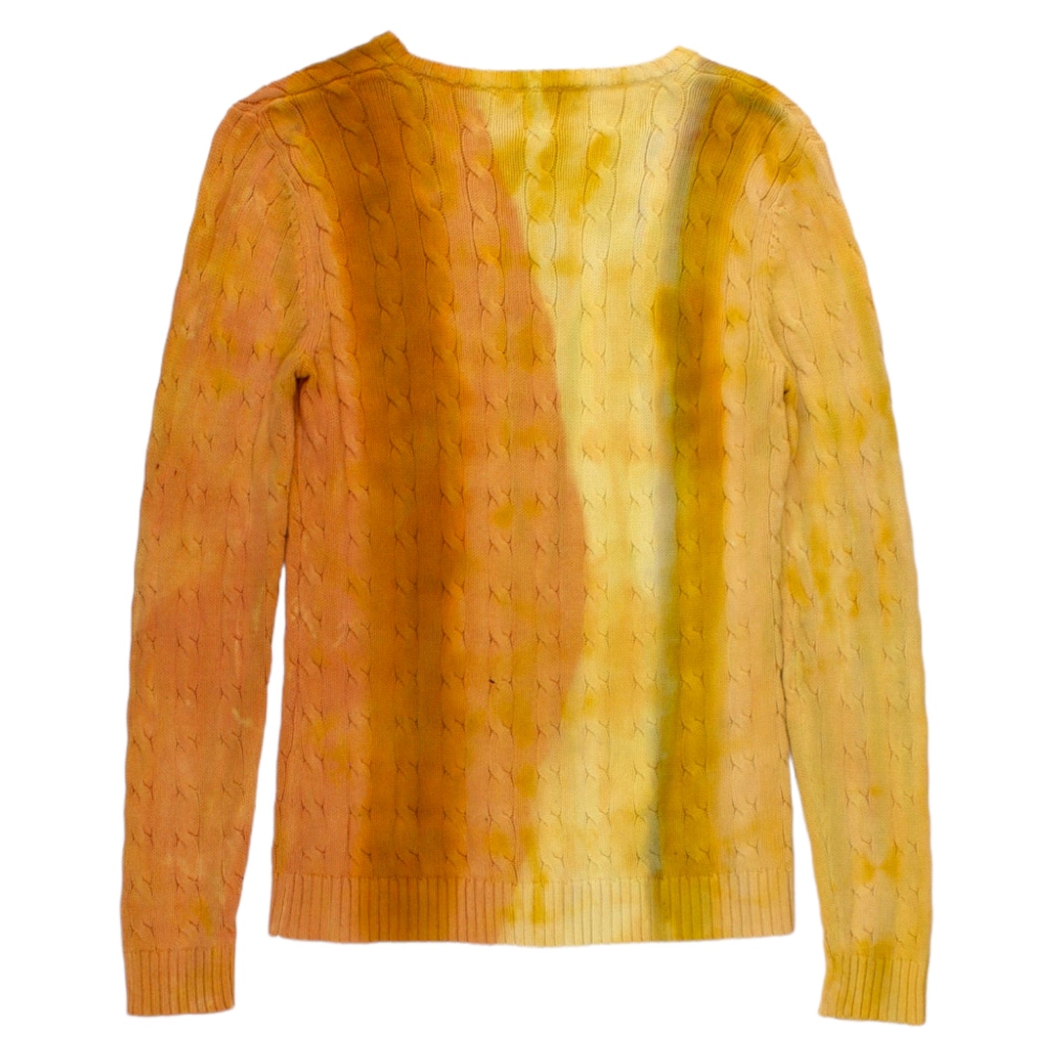 Again & Again For Crisis Orange Cable Knit Jumper