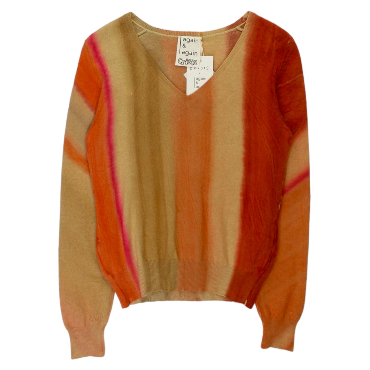 Again & Again X Crisis Orange Cashmere Jumper