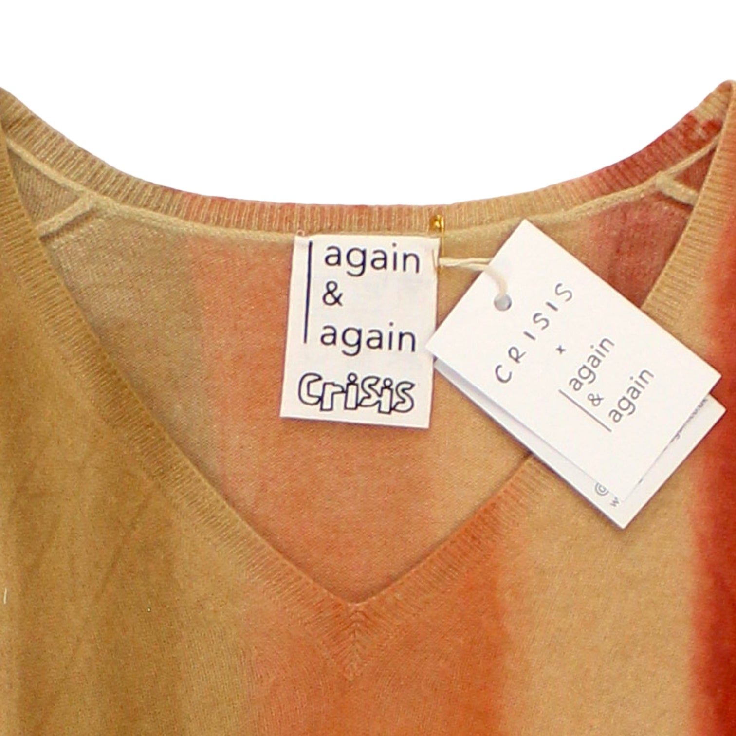 Again & Again X Crisis Orange Cashmere Jumper