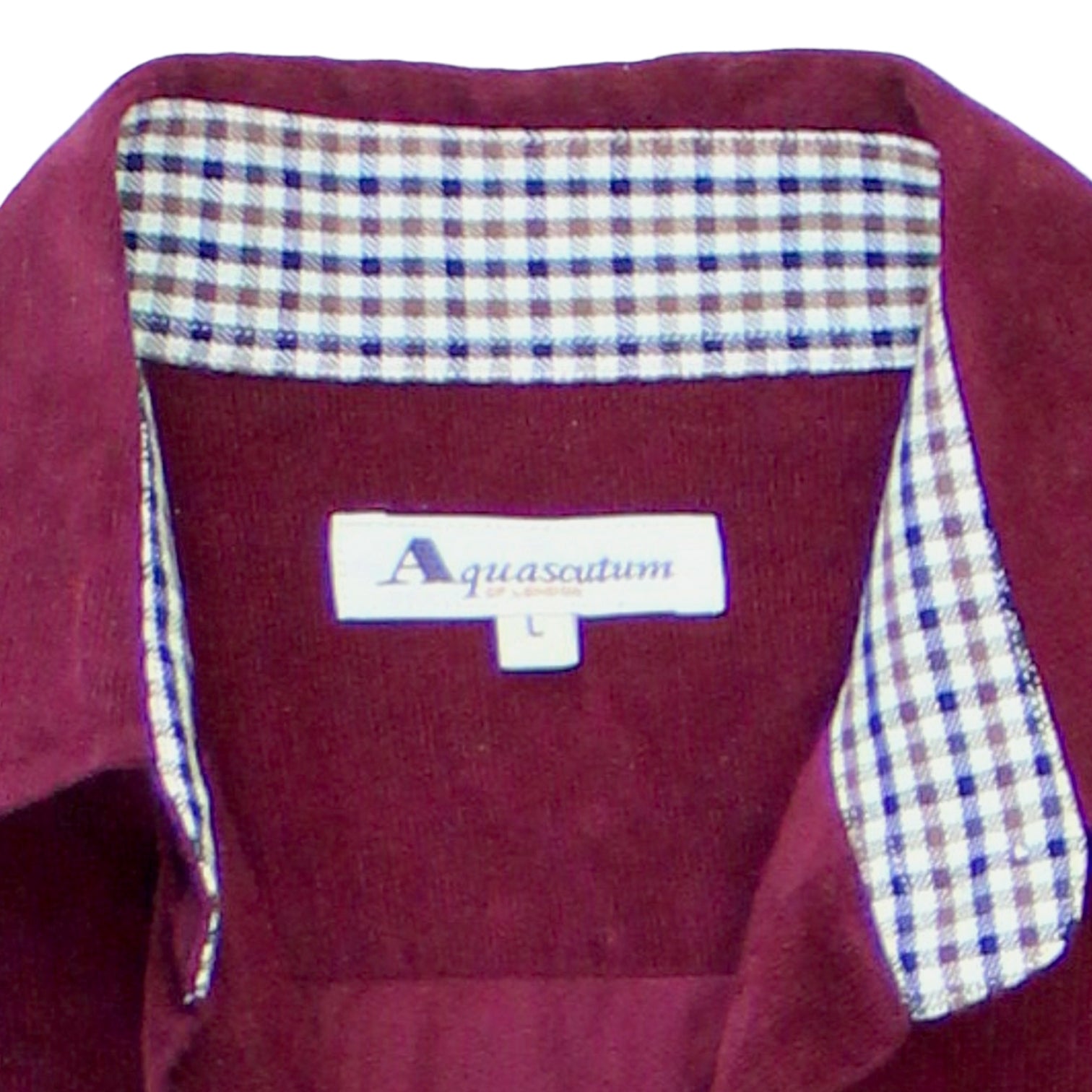 Aquascutum Wine Corduroy Shirt