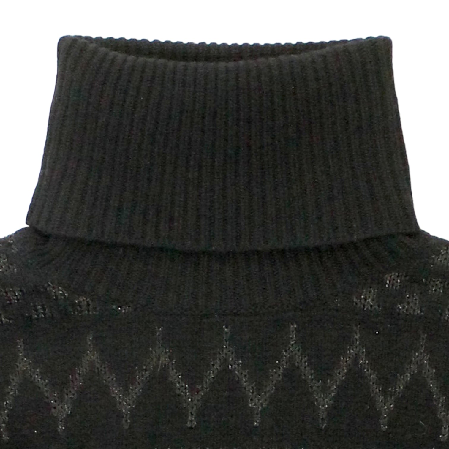 Ralph Lauren Black Lurex Roll Neck Jumper