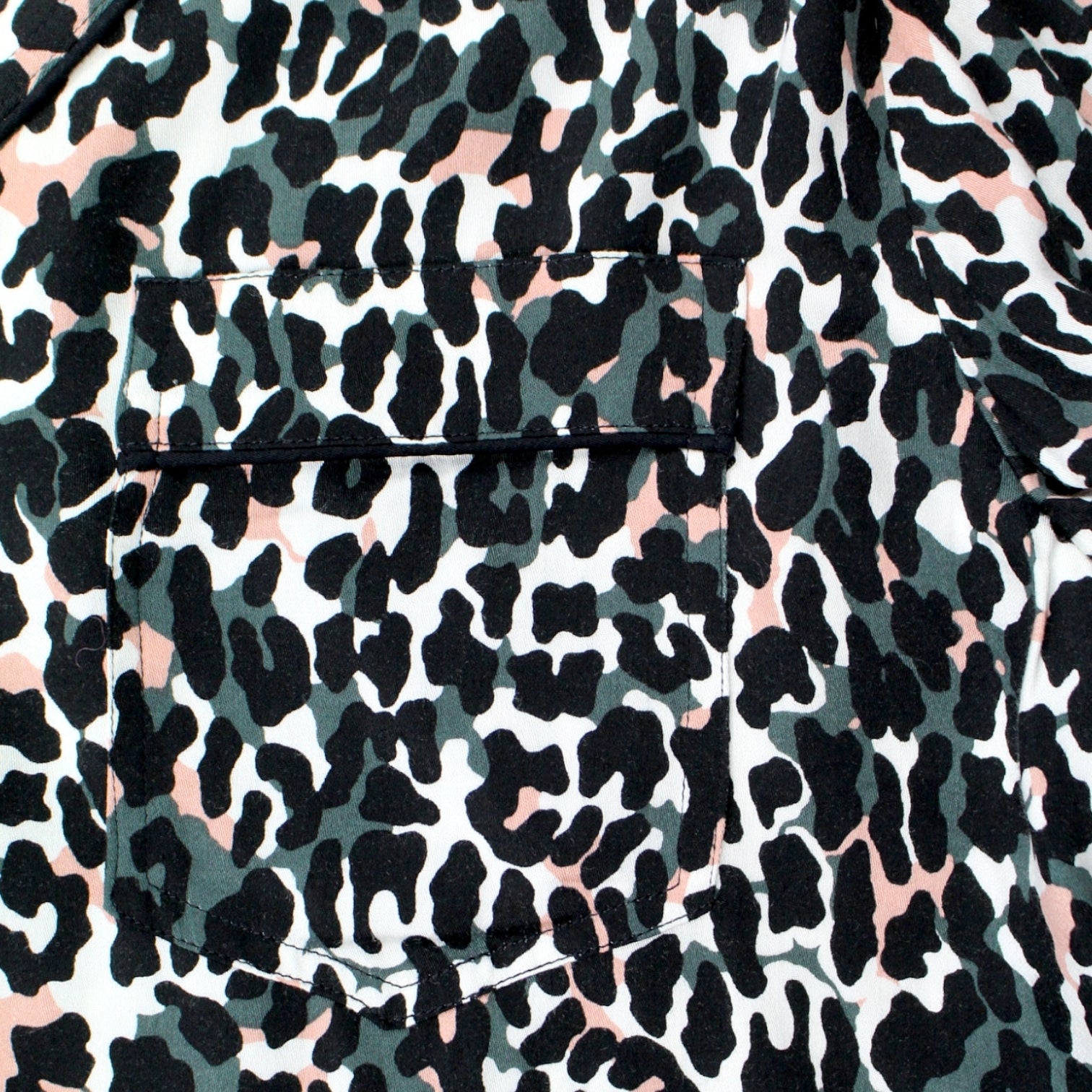 Hush Cream Camo Leopard Printed Shirt