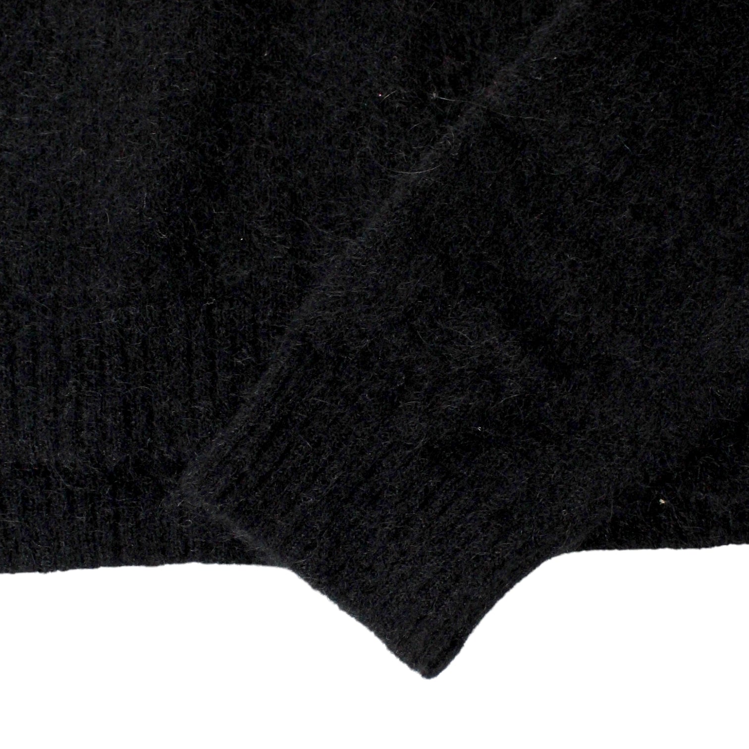 Hush Black Fluffy Cropped Jumper