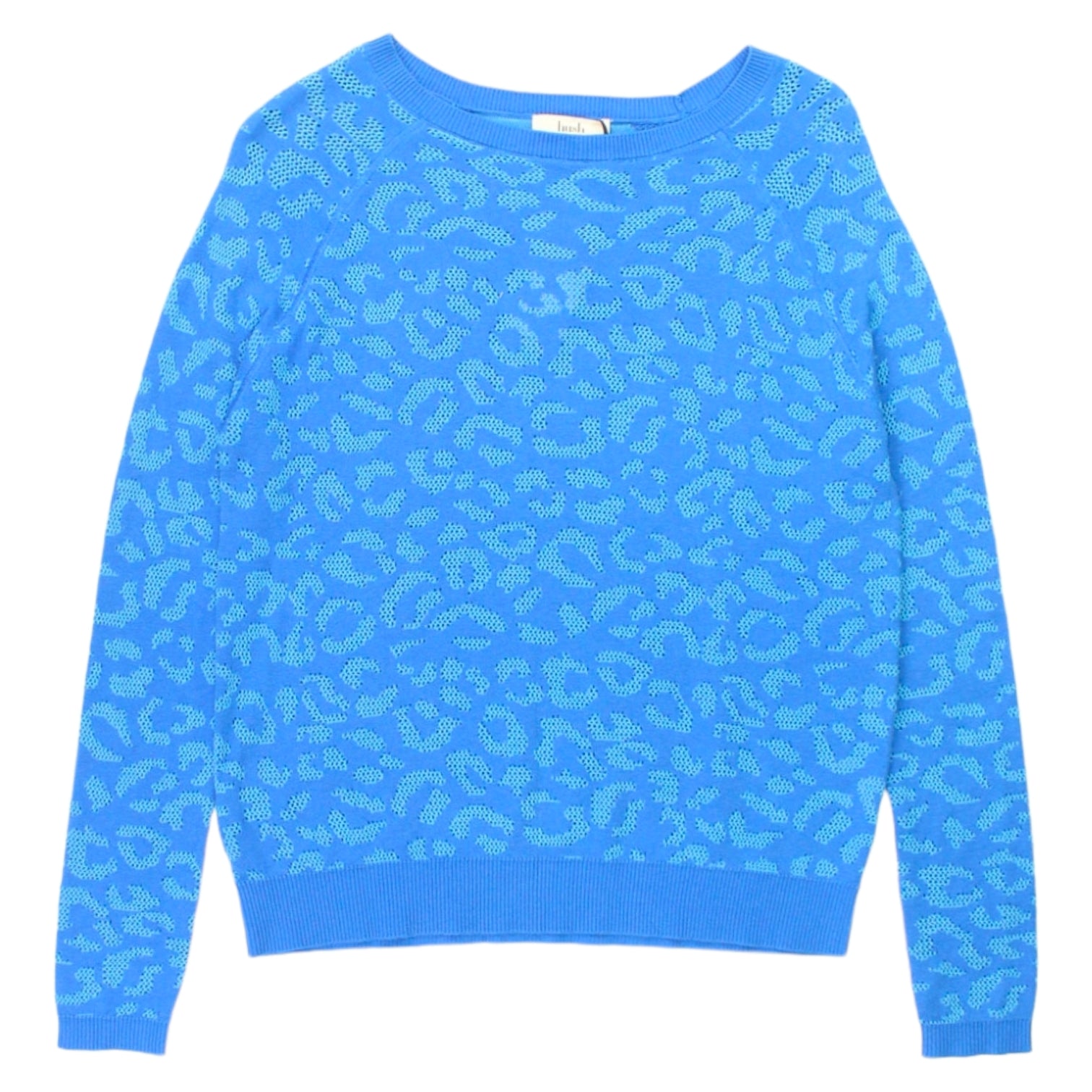 Hush Blue Leopard Jacquard Jumper Shop from Crisis Online