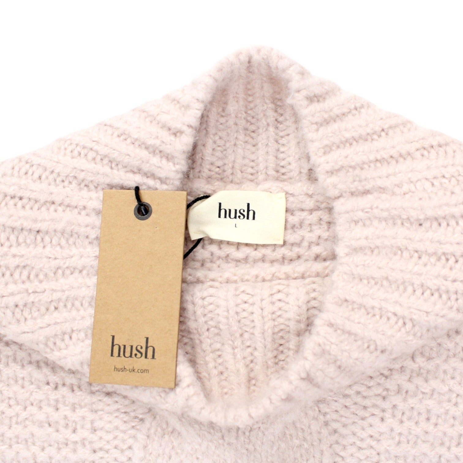 Hush Dusty Pink Gia Cable Knit Jumper