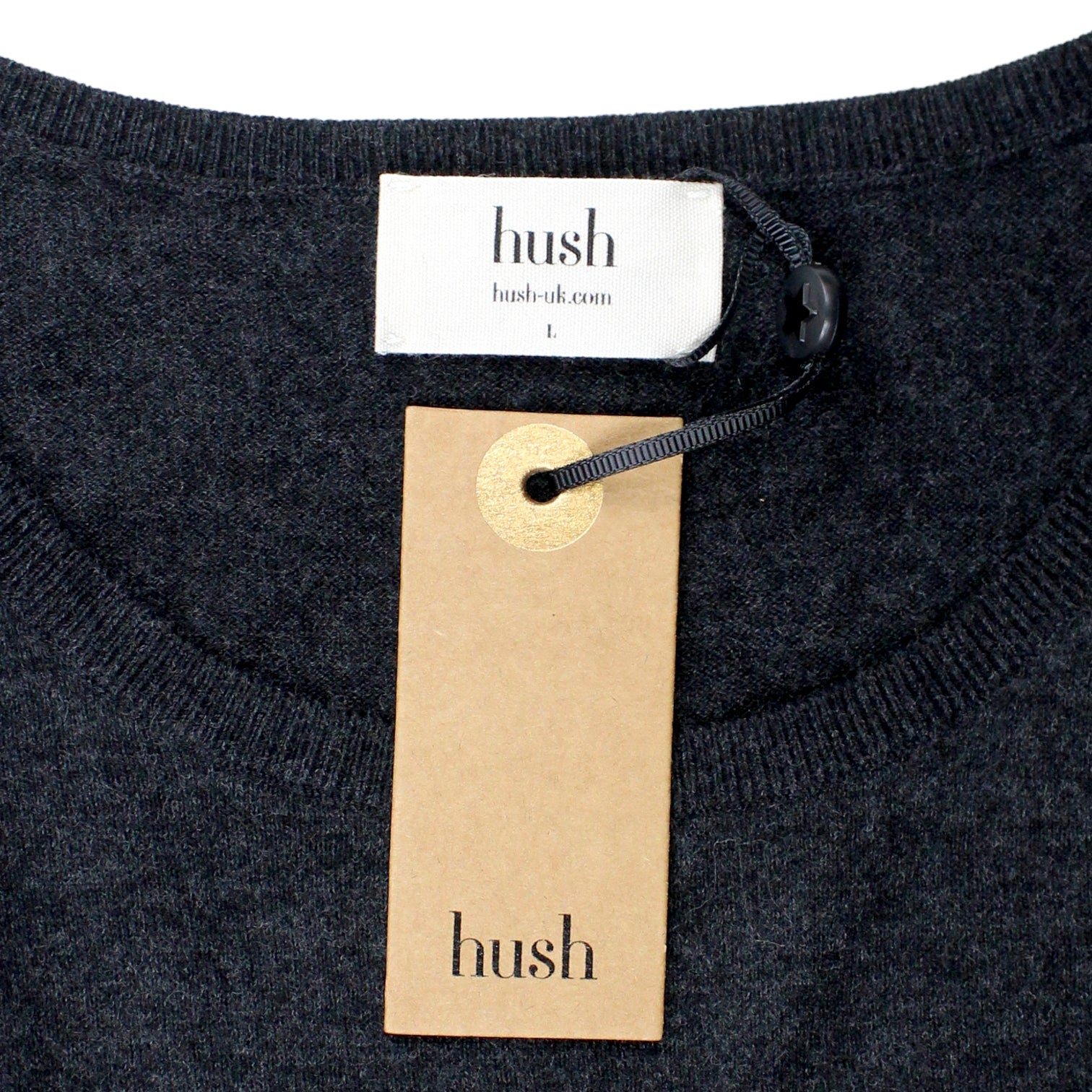 Hush Charcoal Fine Knit Clara Jumper