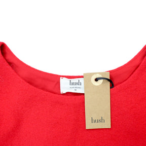 Hush Red Felix Brushed Cotton Midi Dress