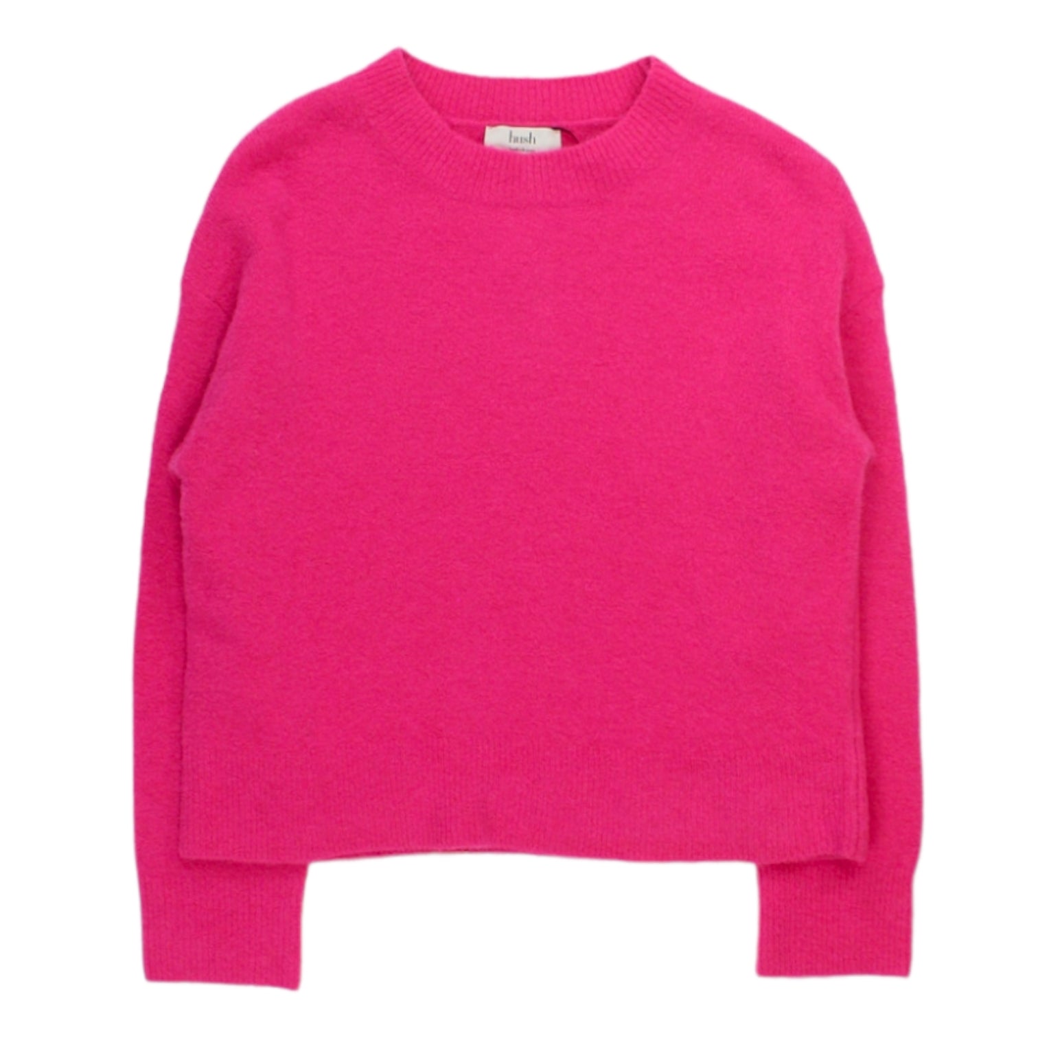 Hush Bright Pink Cropped Knit Jumper Shop from Crisis Online