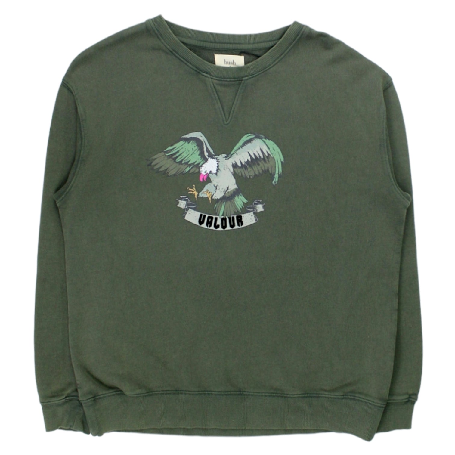 Hush Khaki Valour Eagle Oversized Sweatshirt