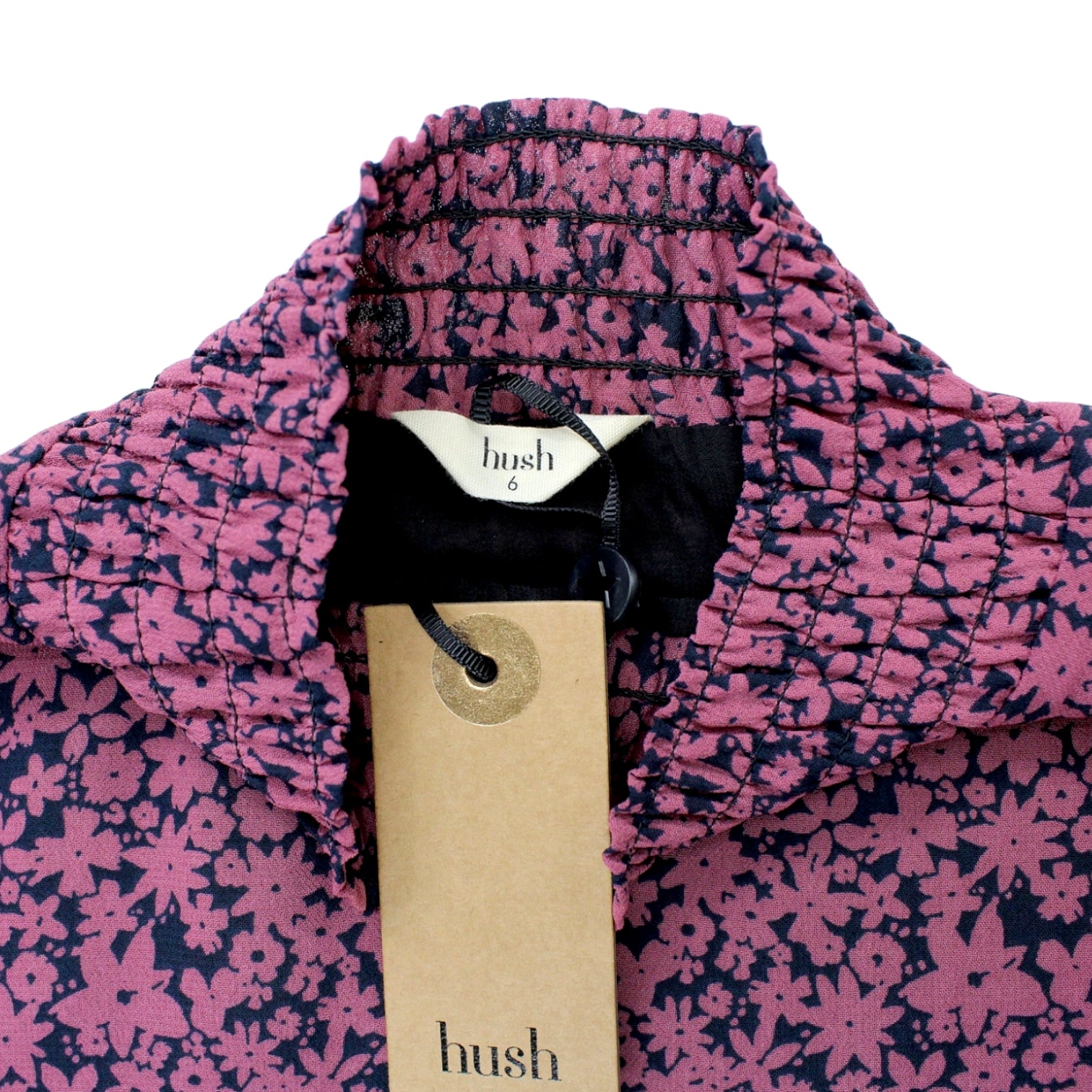 Hush Pink Floral High Neck Dress