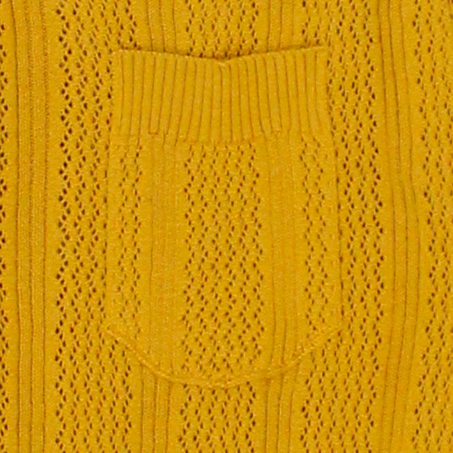 Percival Mustard Knit Polo Style Shirt