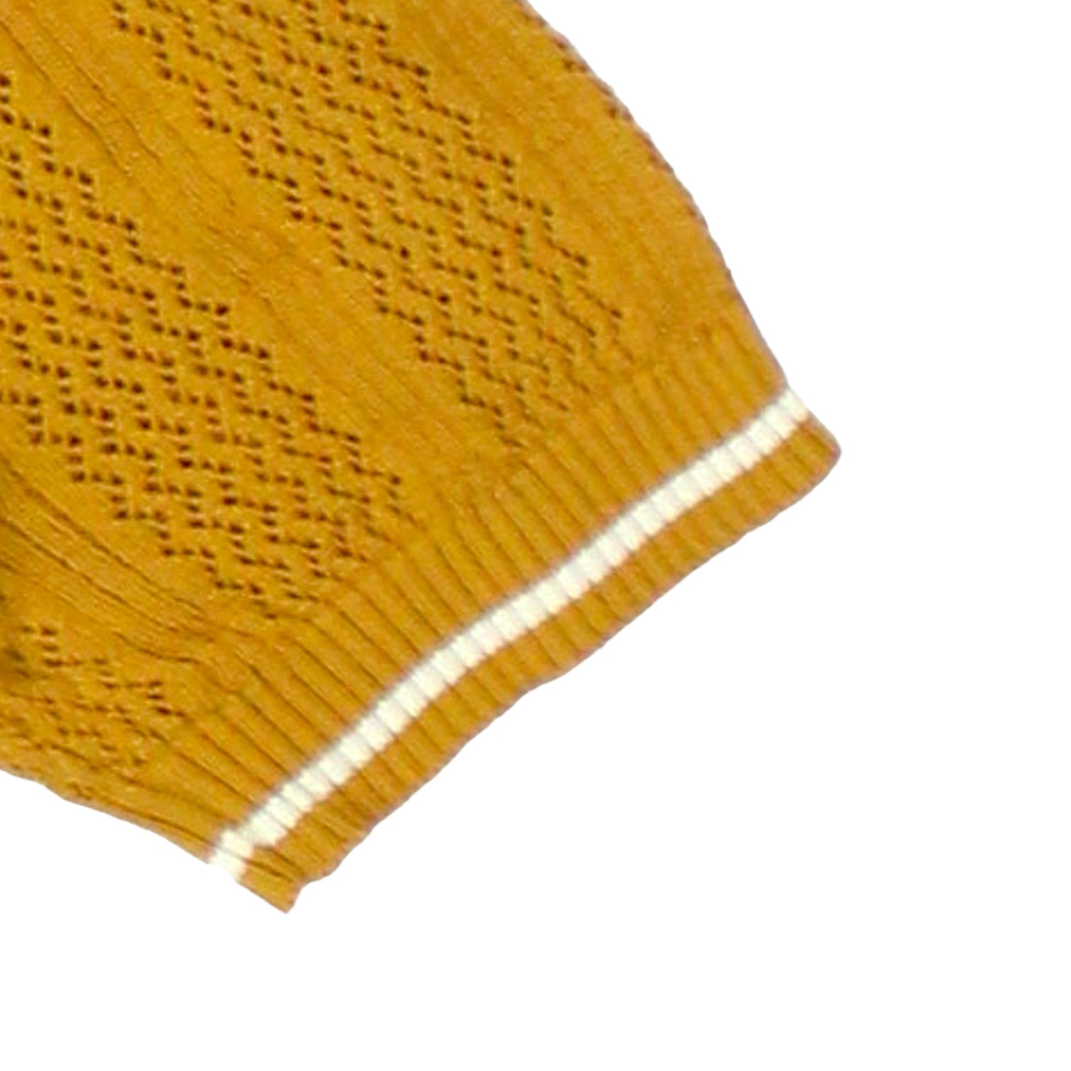Percival Mustard Knit Polo Style Shirt