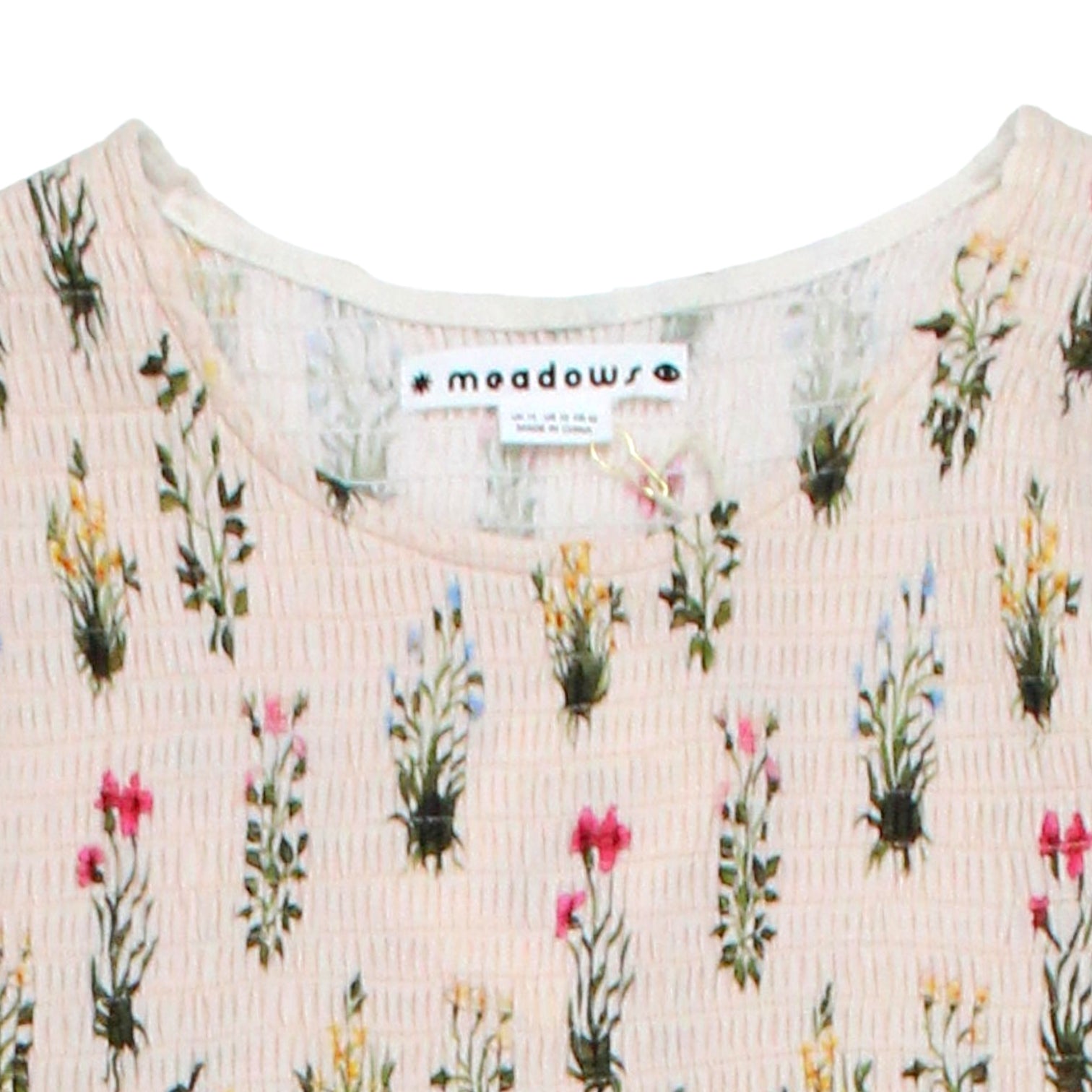 Meadows Pink Bellarose Shirred & Tiered Dress