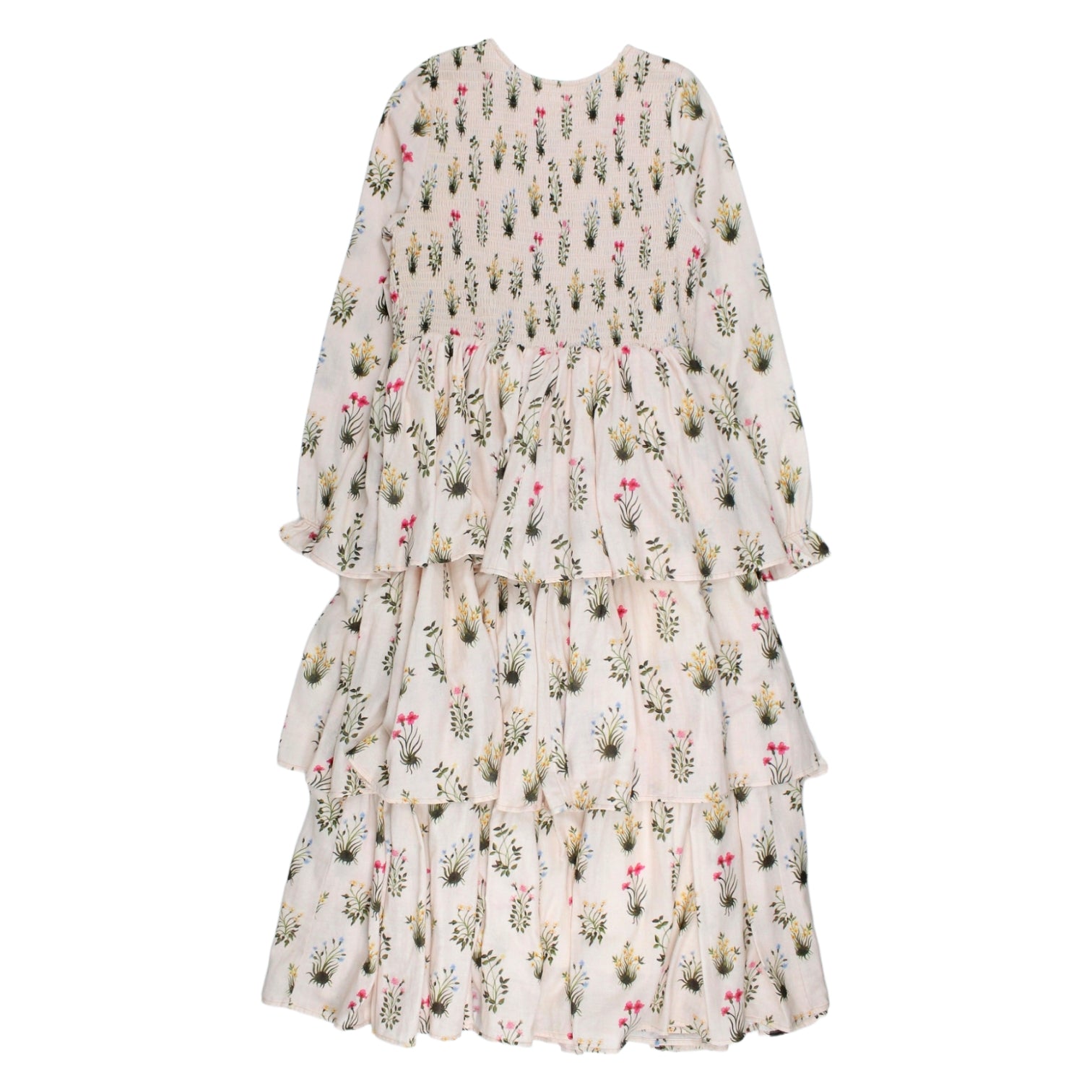 Meadows Pink Bellarose Shirred & Tiered Dress