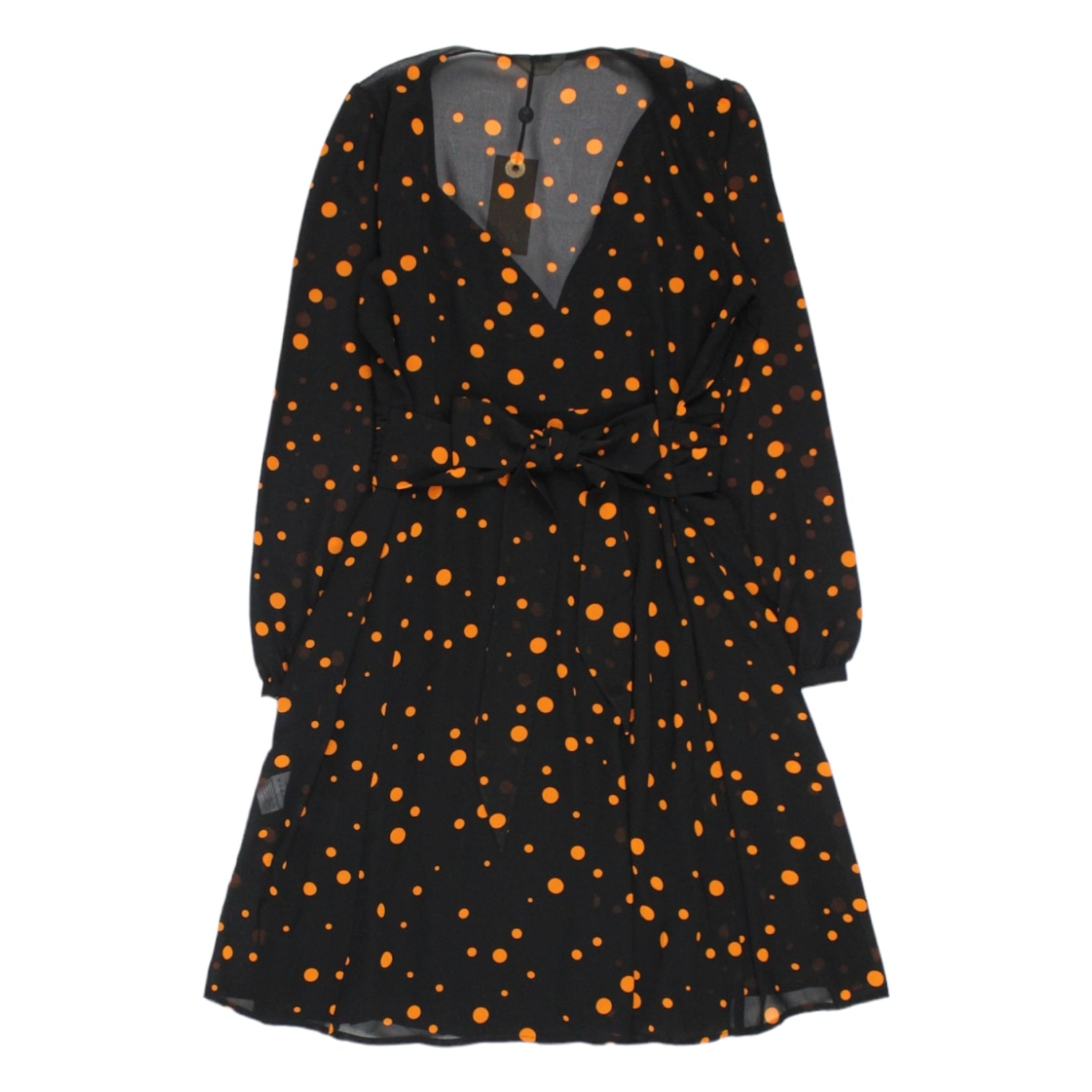 Hush Black/Orange Sun Twist Front Dress
