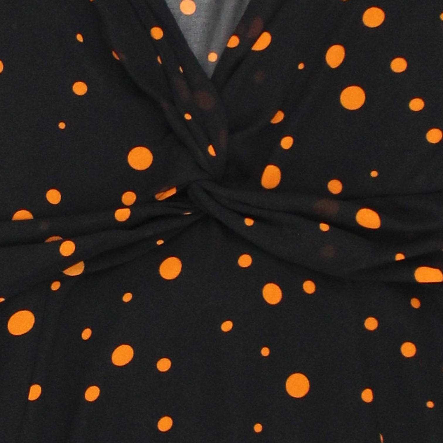 Hush Black/Orange Sun Twist Front Dress
