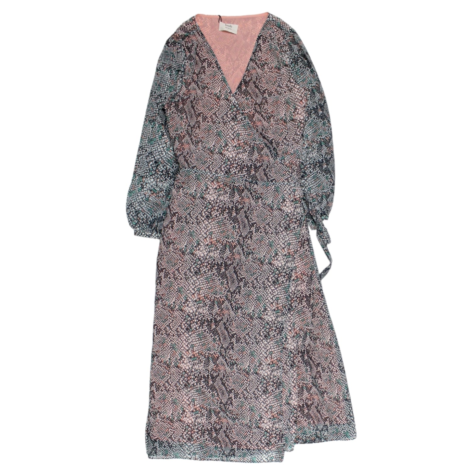 Hush White Snake Print Lucia Wrap Dress