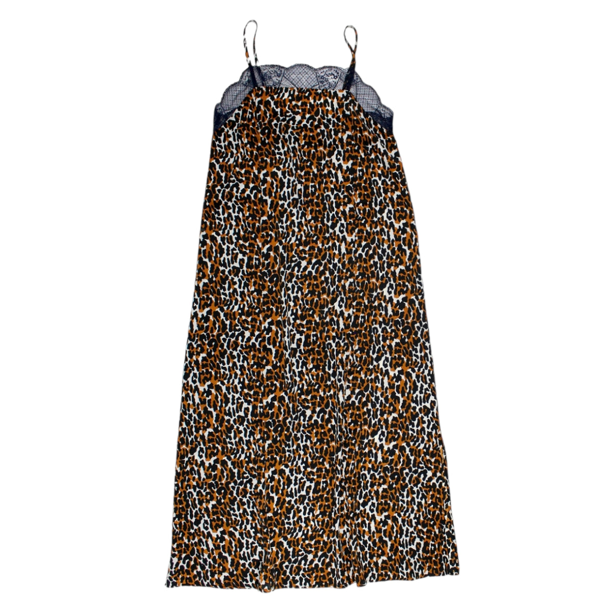 Hush Cream Leopard Lace Trim Slip Dress