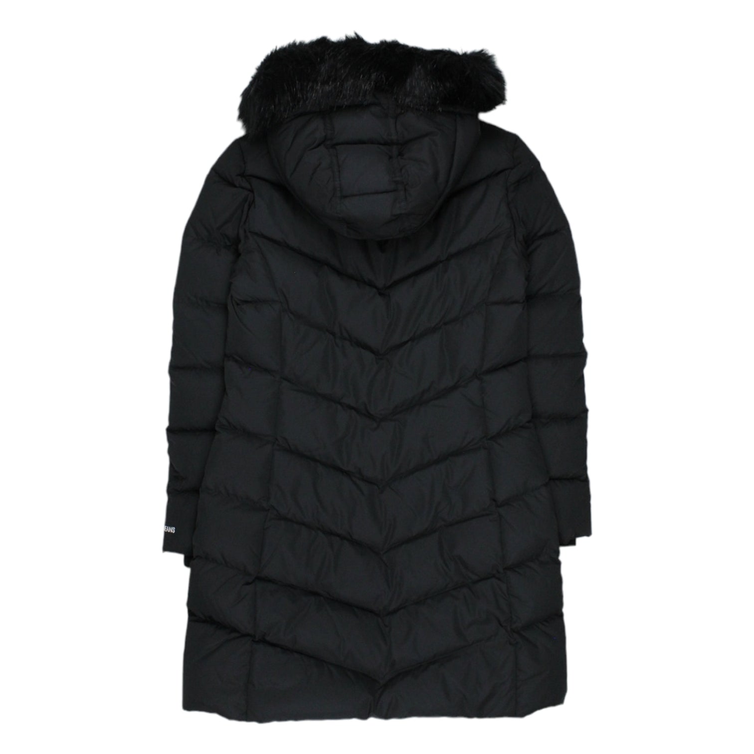 Calvin Klein Black Chevron Quilted Coat