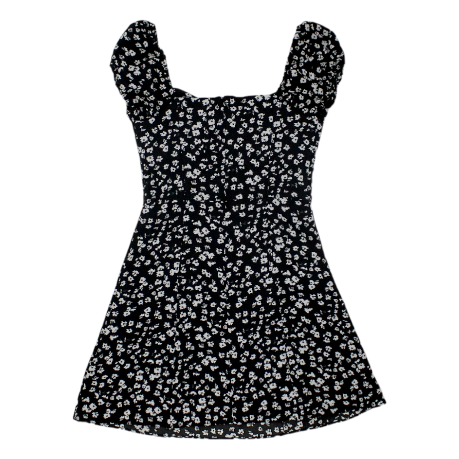 Calvin Klein Black Floral Off Shoulder Dress
