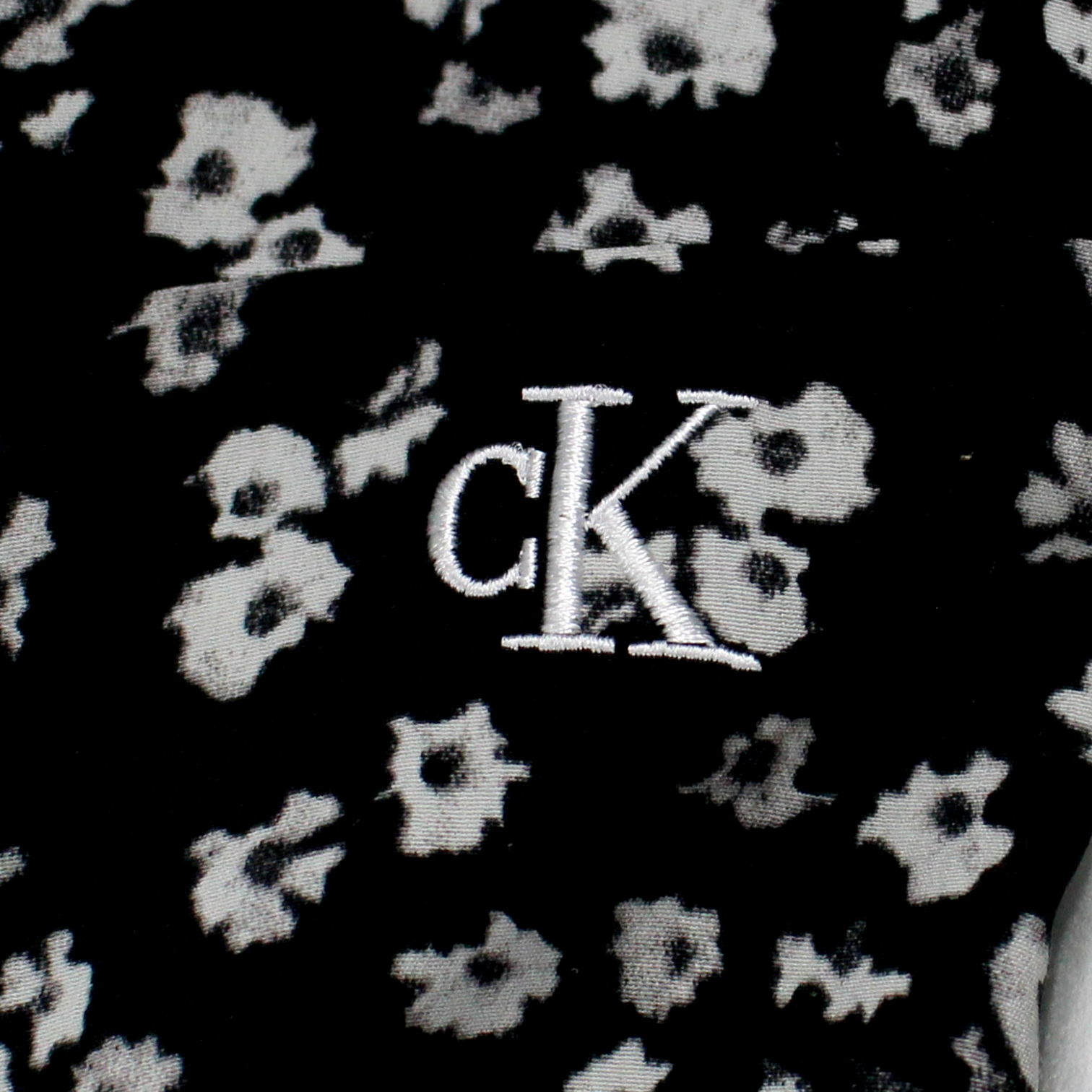 Calvin Klein Black Floral Off Shoulder Dress