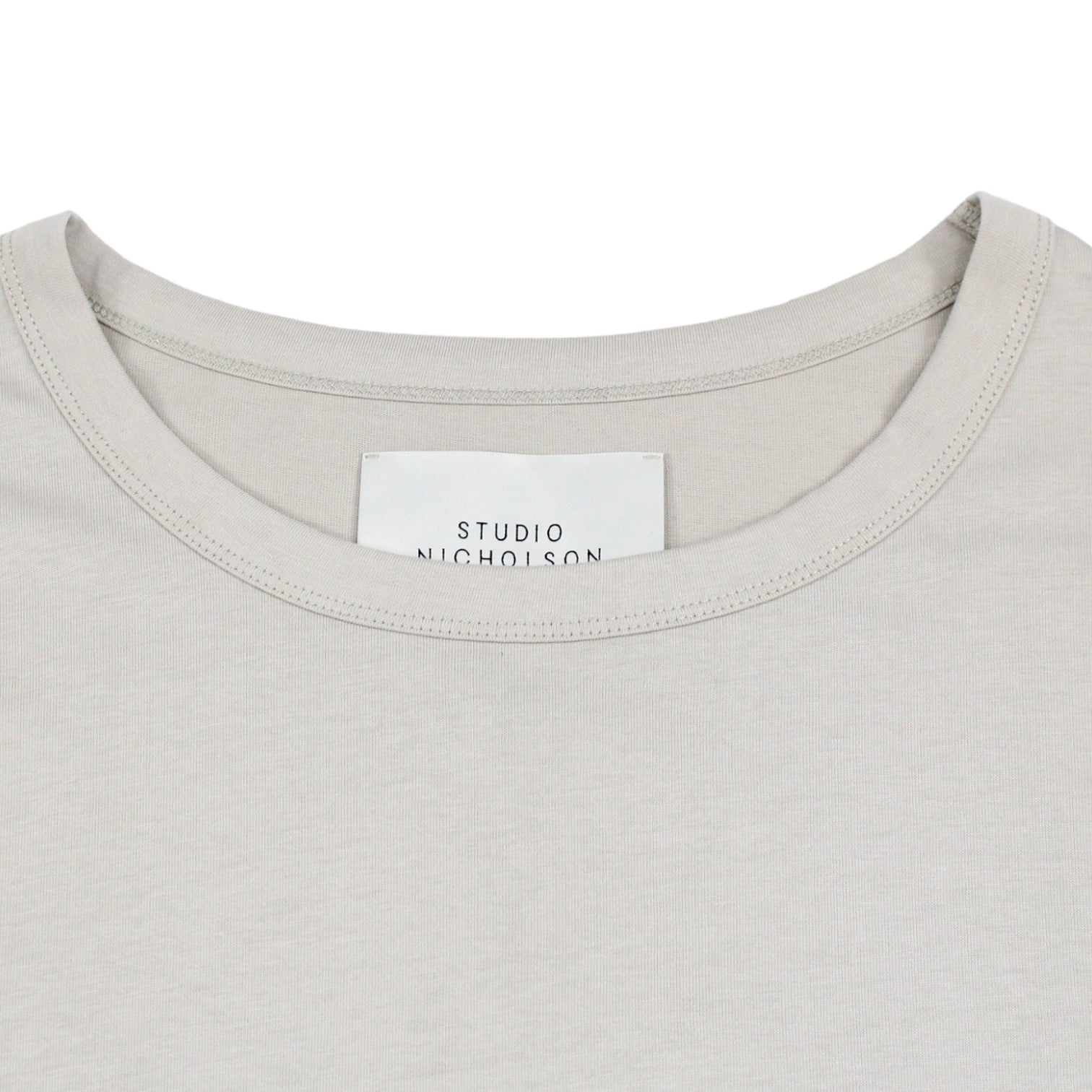Studio Nicholson Bone Curved Hem Jersey Dress