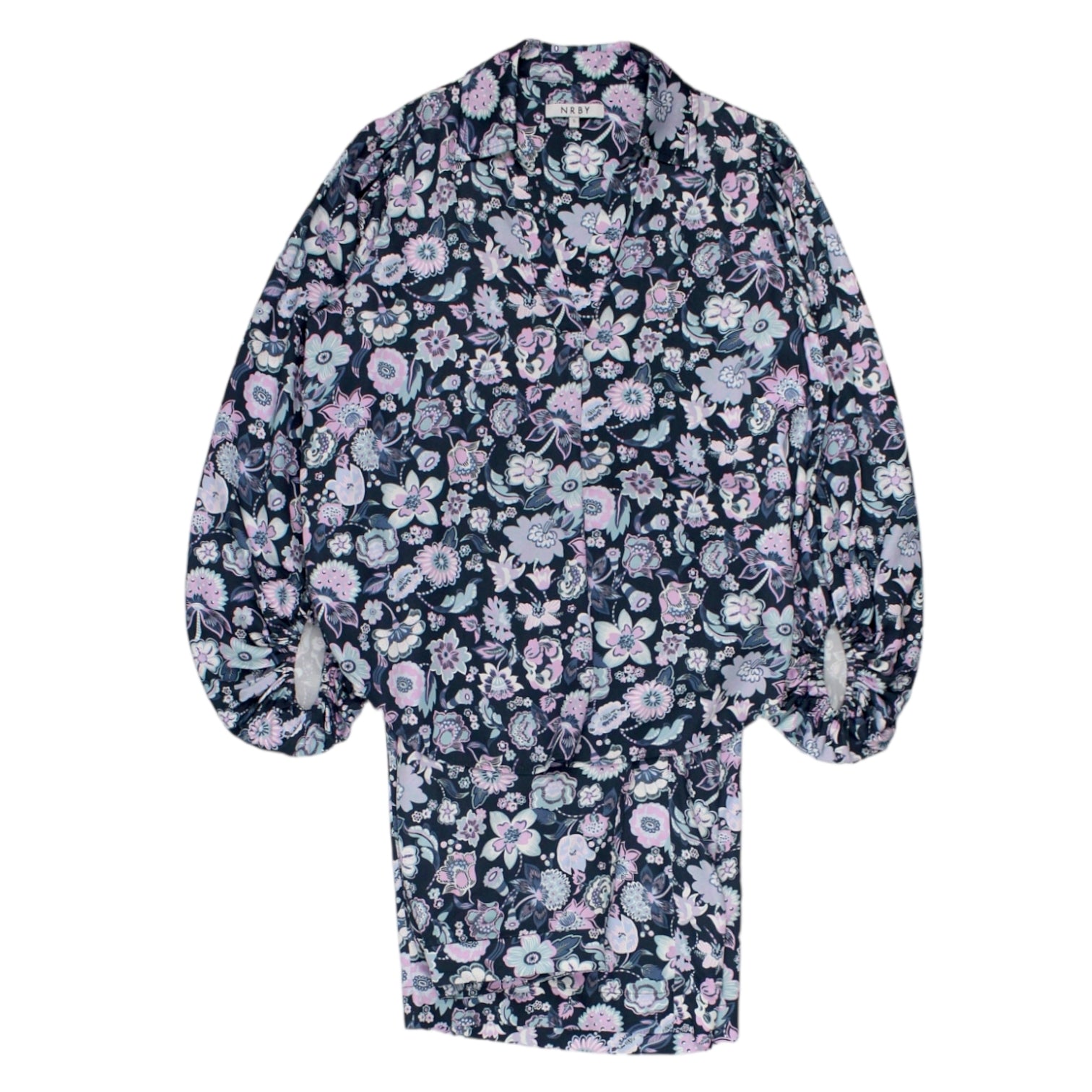 NRBY Blue/Pink Floral Loungewear Set