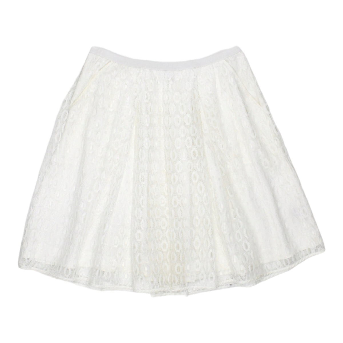 Maeve White Lace Skirt