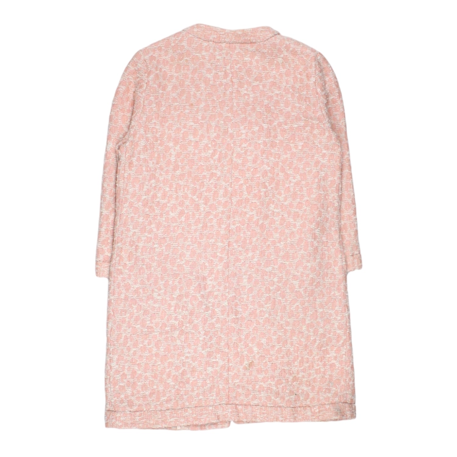 Zara Pink Tweed Effect Cardigan Jacket