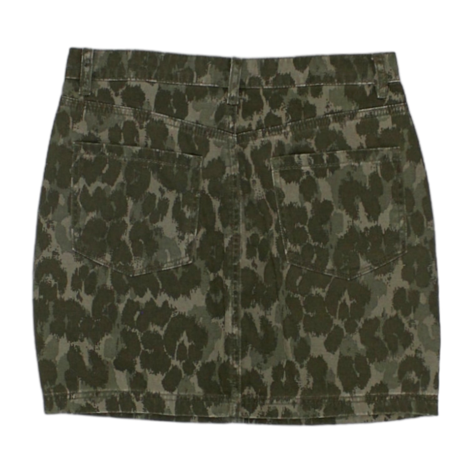Hush Green Camo Jeans Style Skirt