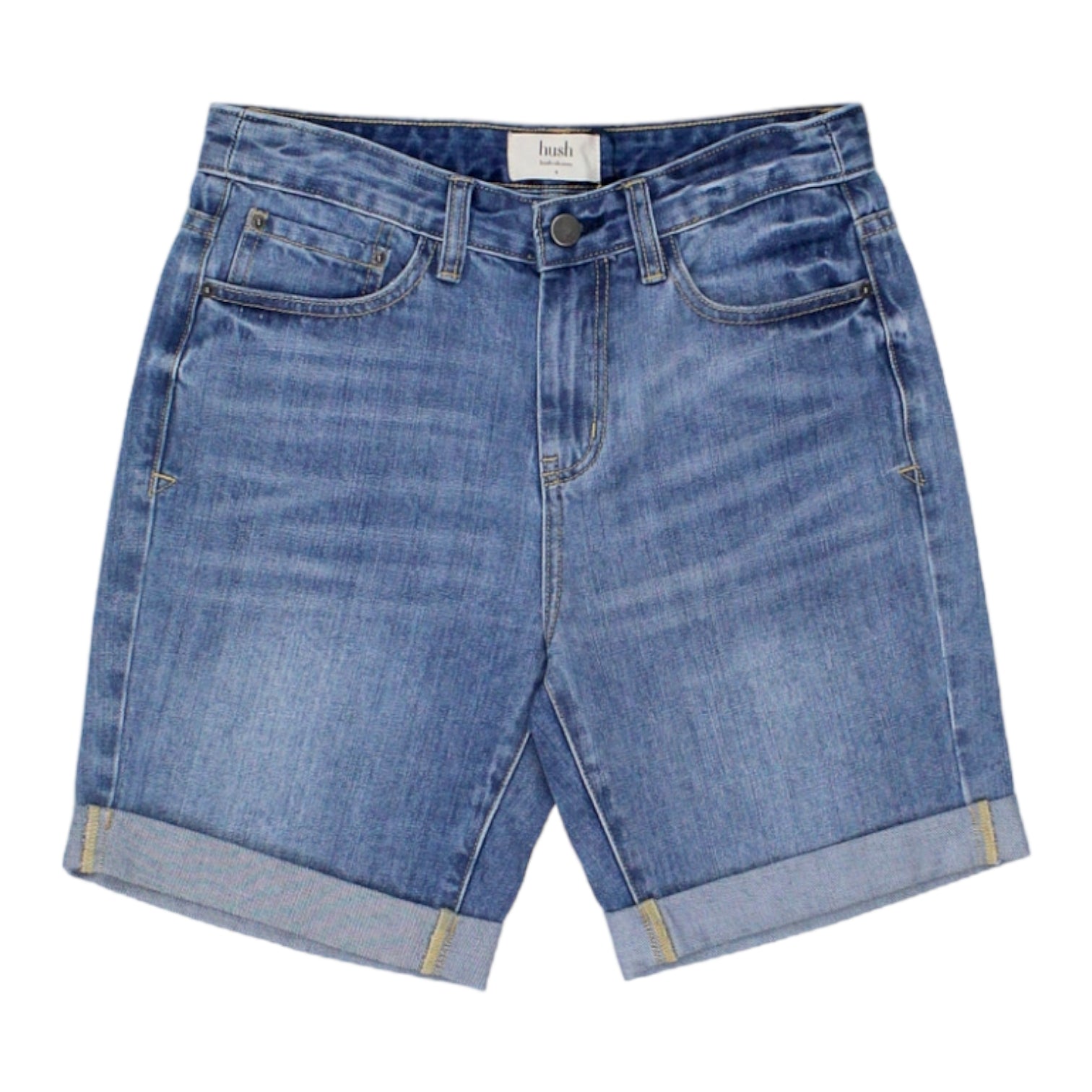 Hush Blue Denim Long Shorts