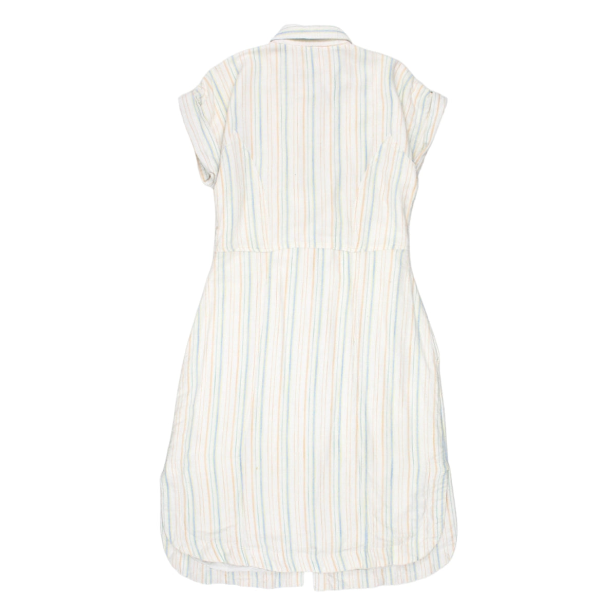 Maeve White Striped Tie Front Shirtdress