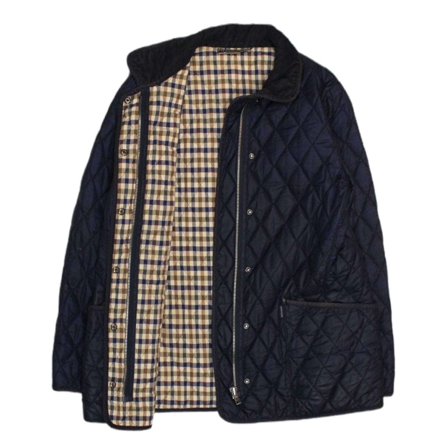 Aquascutum Navy Blue Quilted Jacket