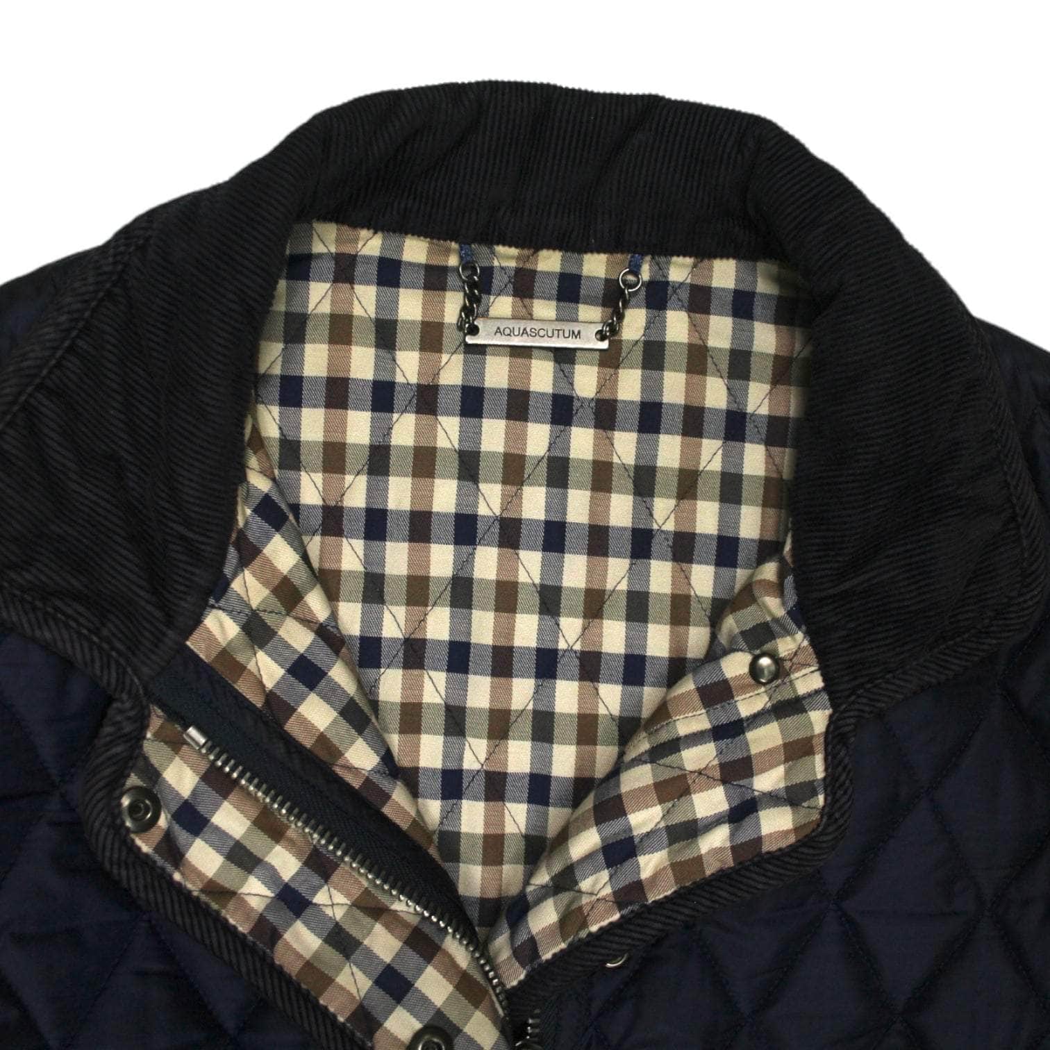 Aquascutum Navy Blue Quilted Jacket
