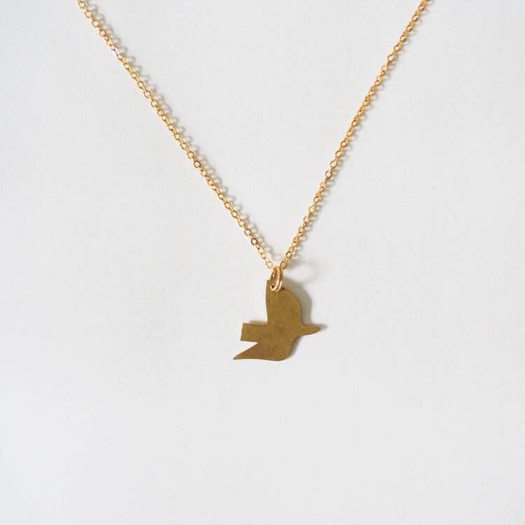 Ella's Brass Dove Necklace By Pivot