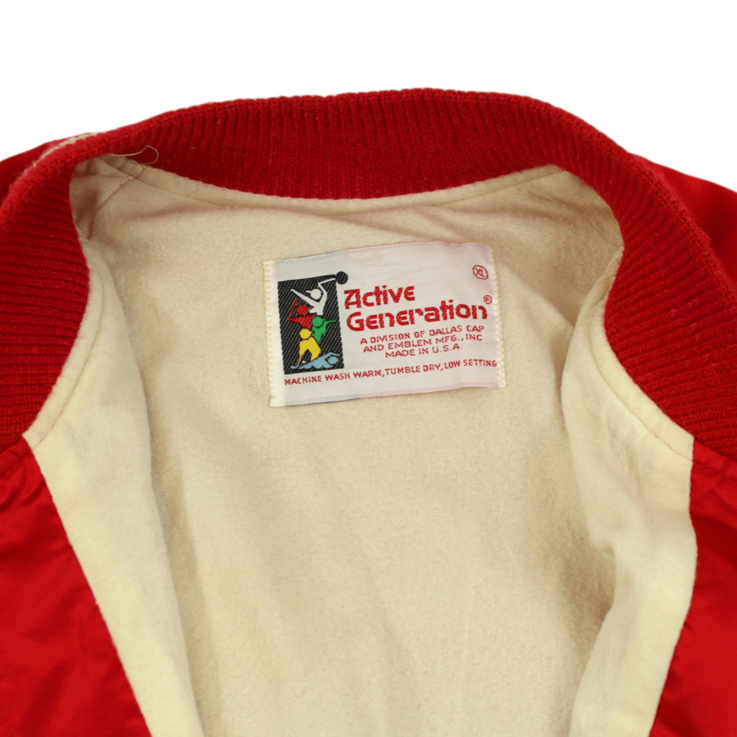 Vintage Active Generation Stag Beer Red Bomber Jacket