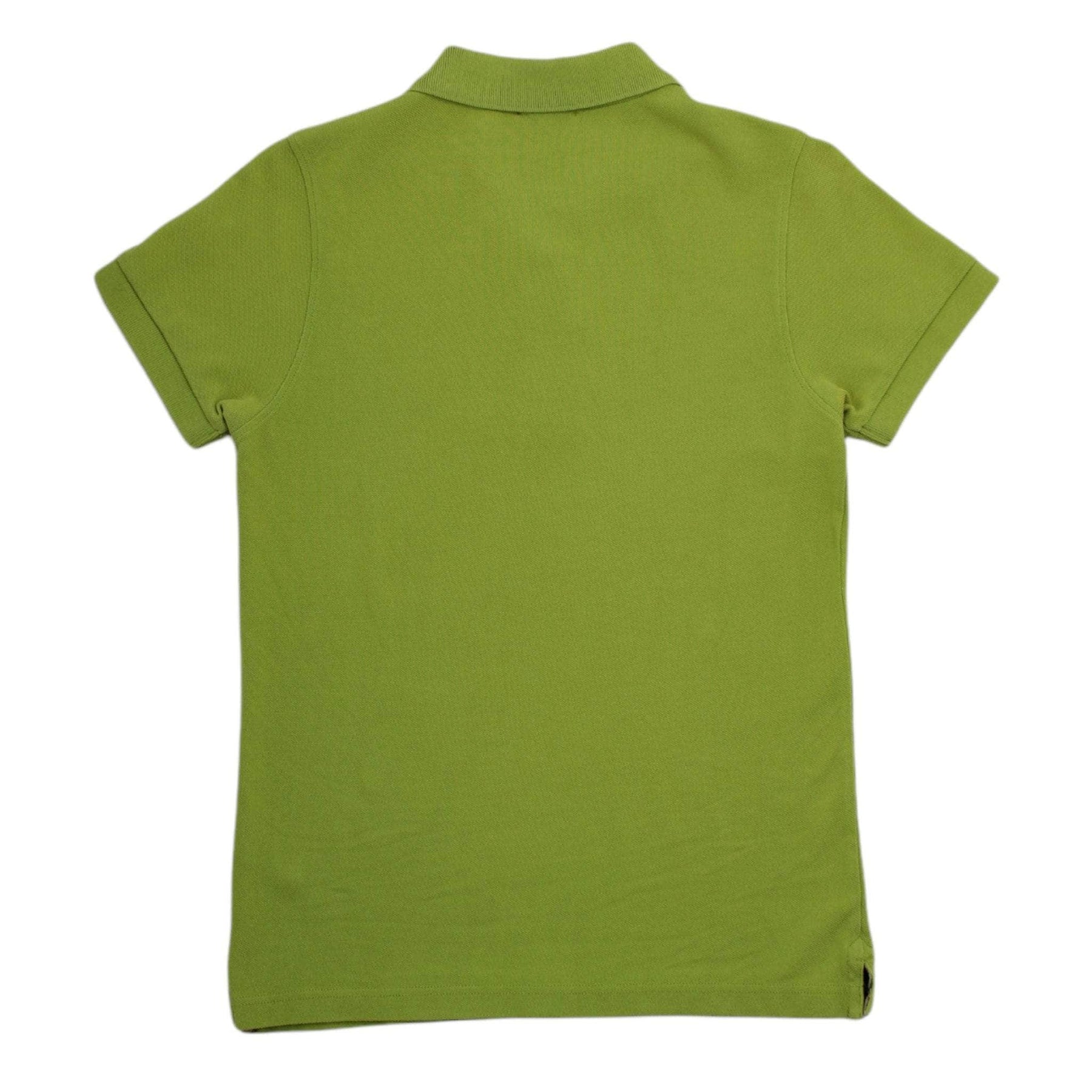 Burberry Lime Green Check Trim Polo Shirt