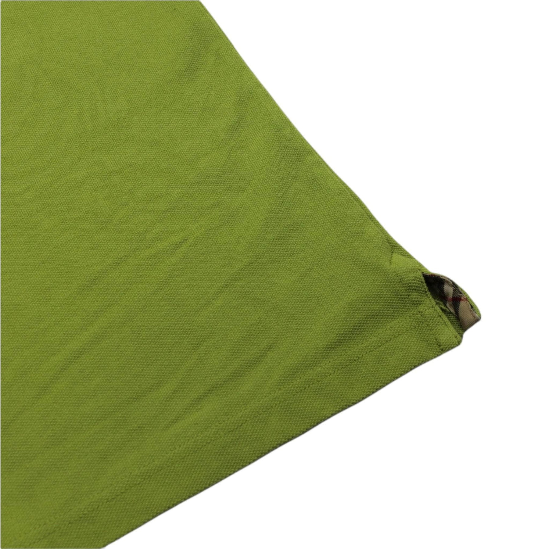 Burberry Lime Green Check Trim Polo Shirt