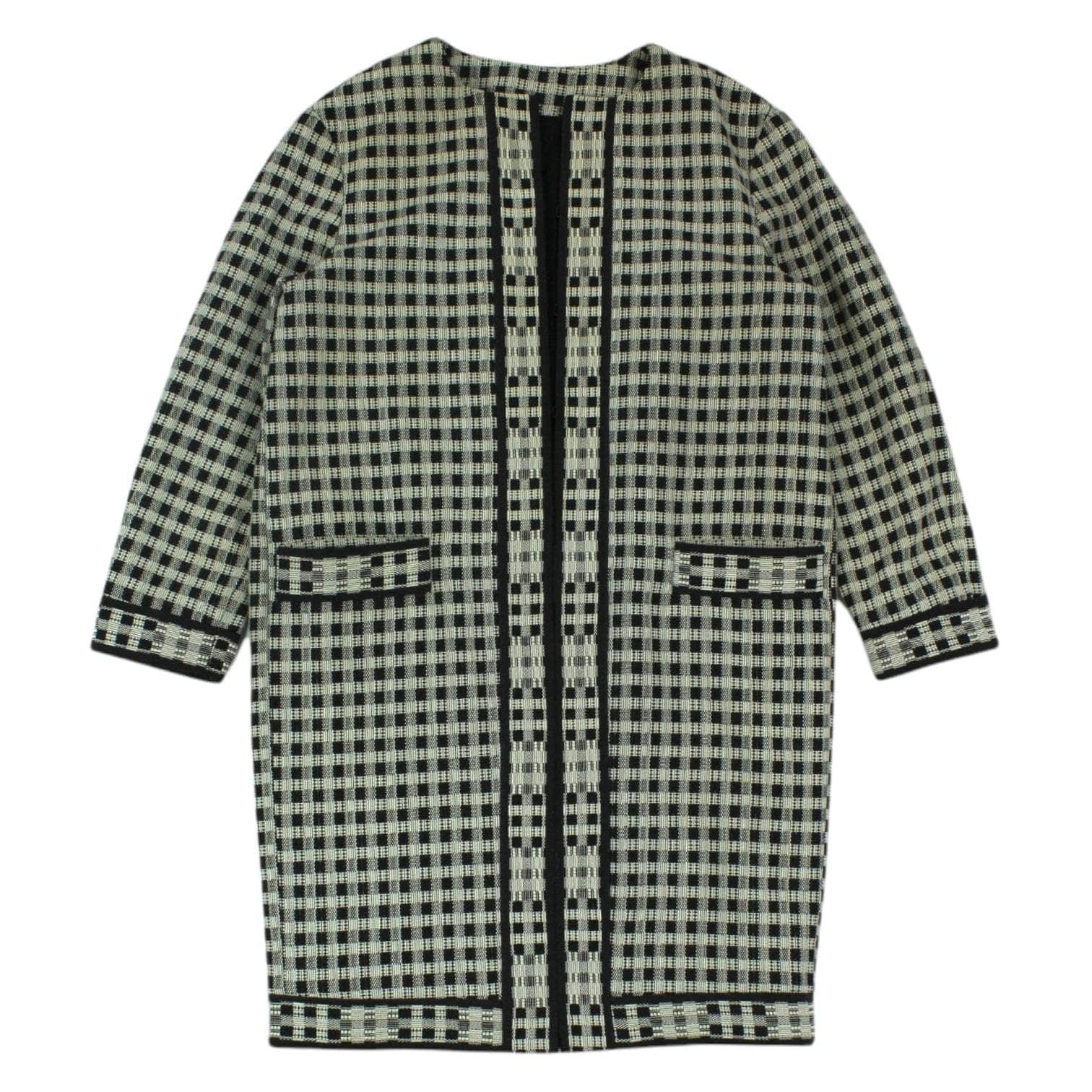 & Other Stories Black & White Check Coat
