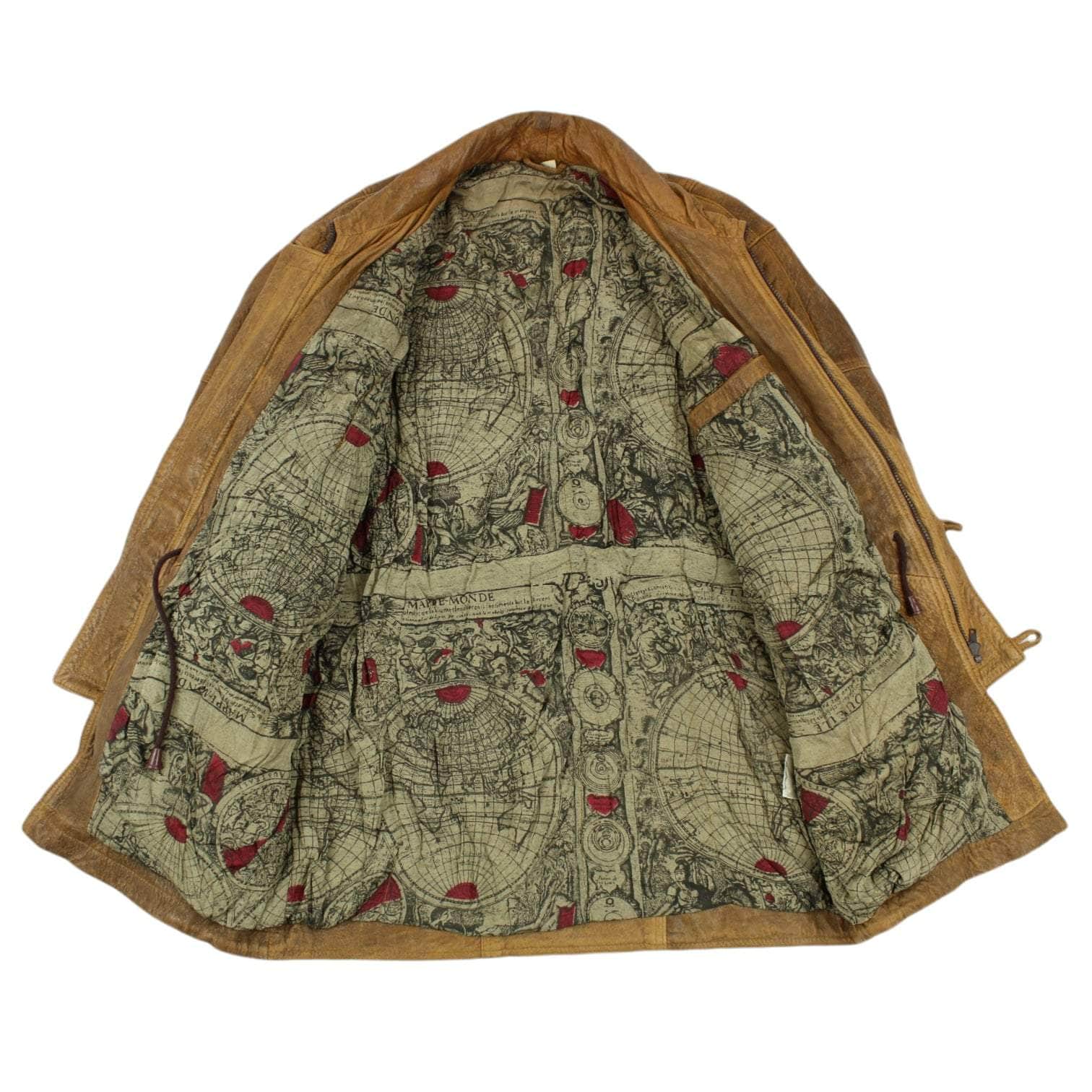 Vintage Tan Leather Overcoat