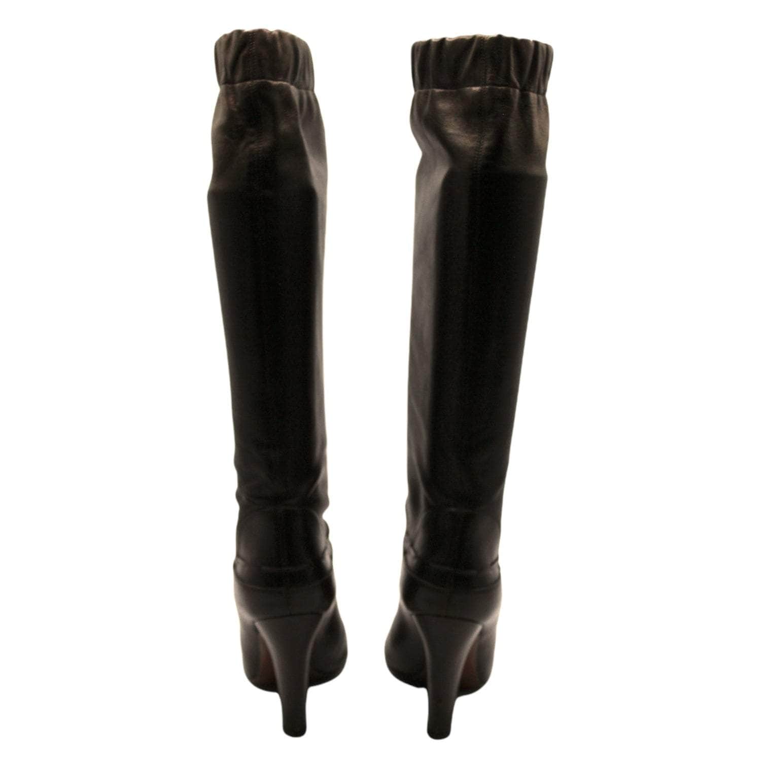 YSL Yves Saint Lauren Brown Leather Knee High Boots