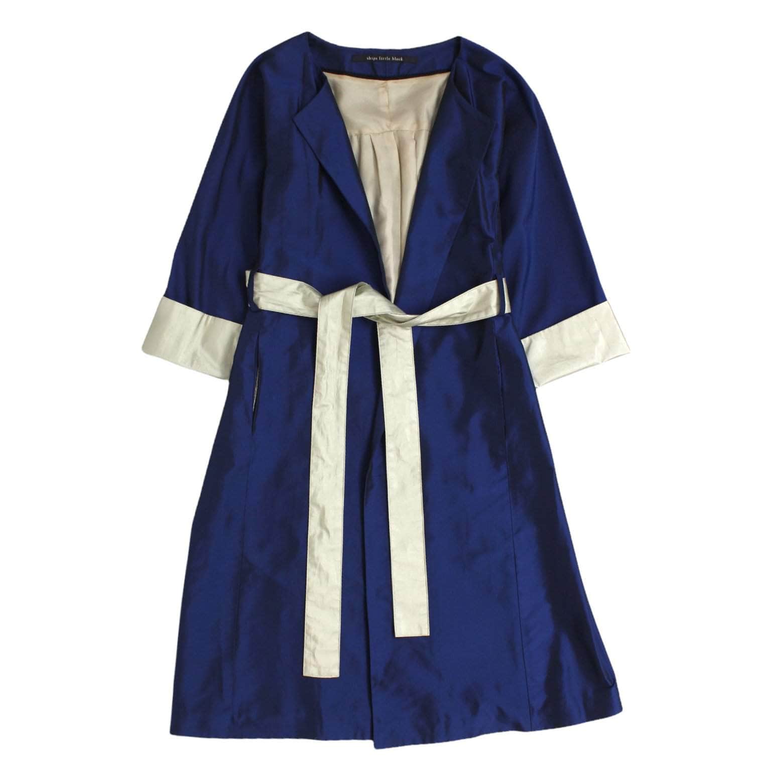 Ships Little Black Metallic Royal Blue Coat