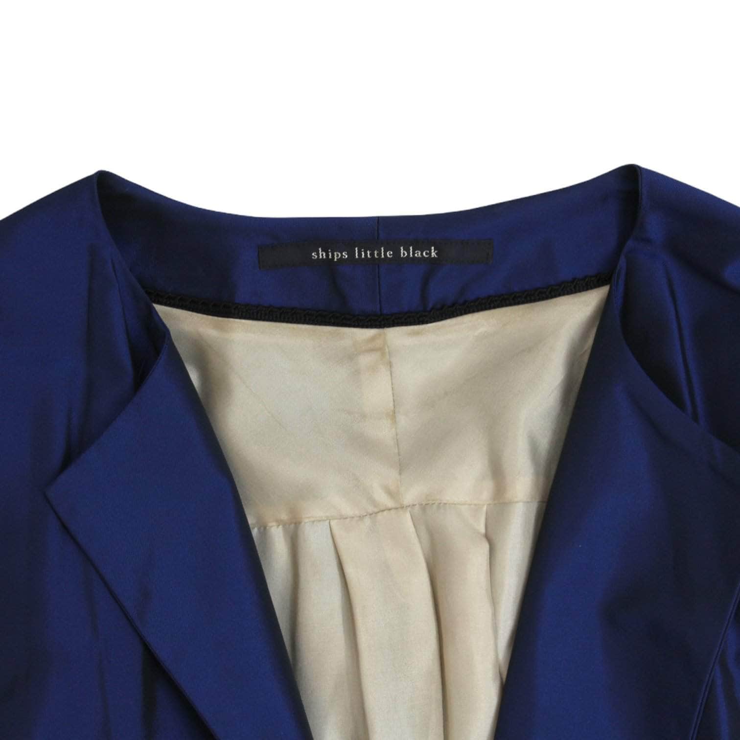 Ships Little Black Metallic Royal Blue Coat